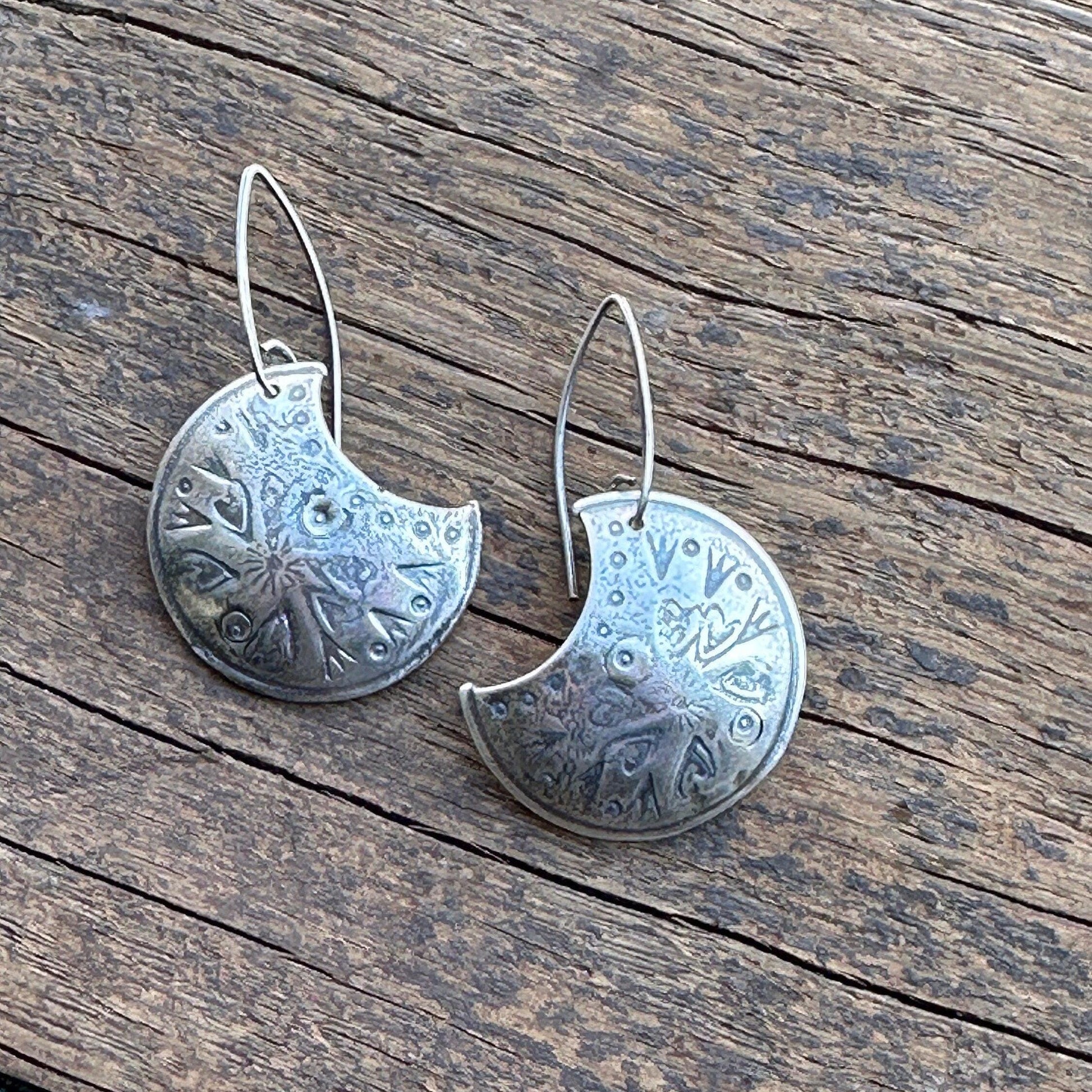 Crescent Sterling Silver Earrings -Lunar by iNk Jewelry