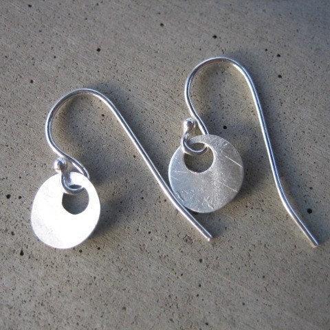 Dainty Martini Olive Sterling Silver Earrings