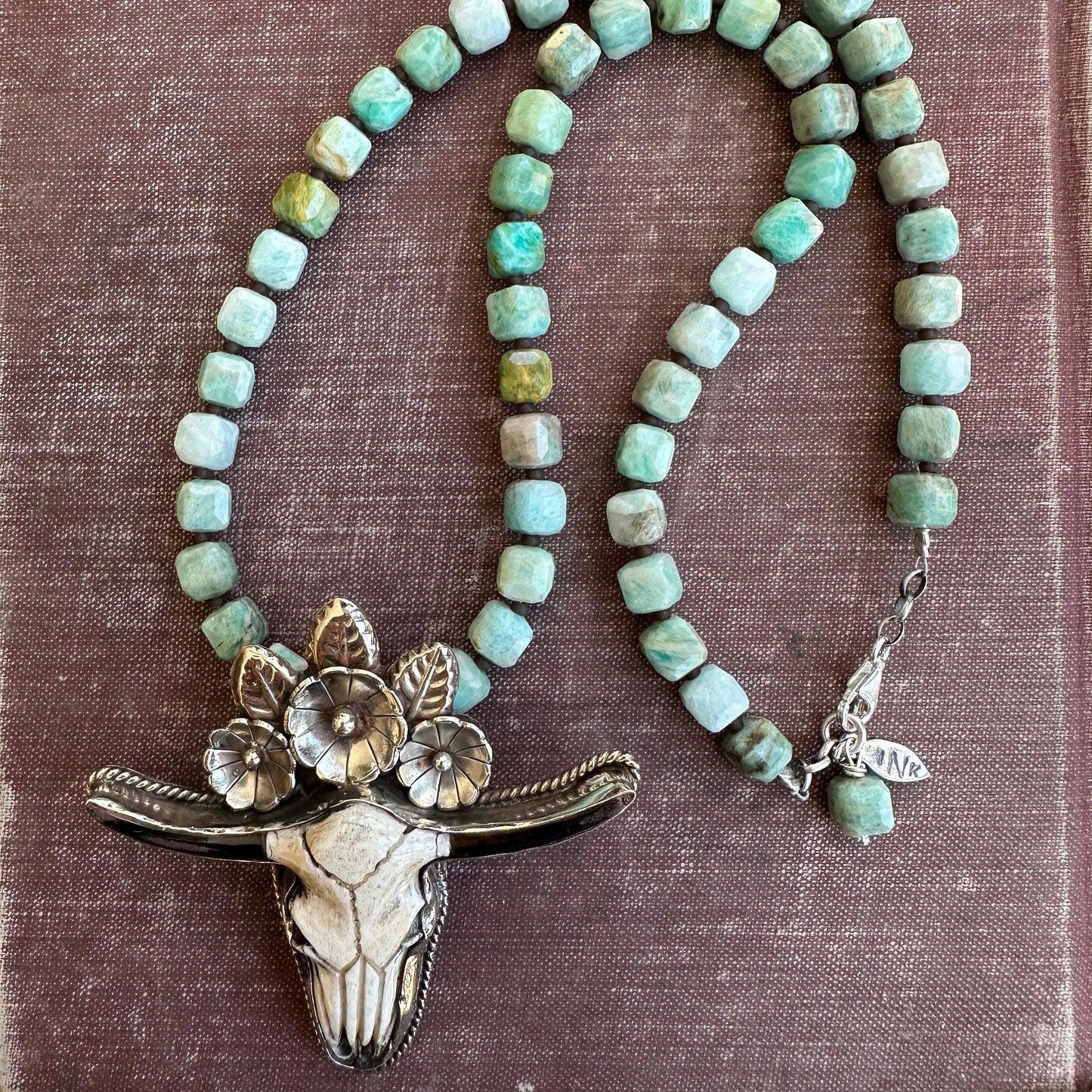 Death Valley Cow Skull Western Necklace by iNk Jewelry