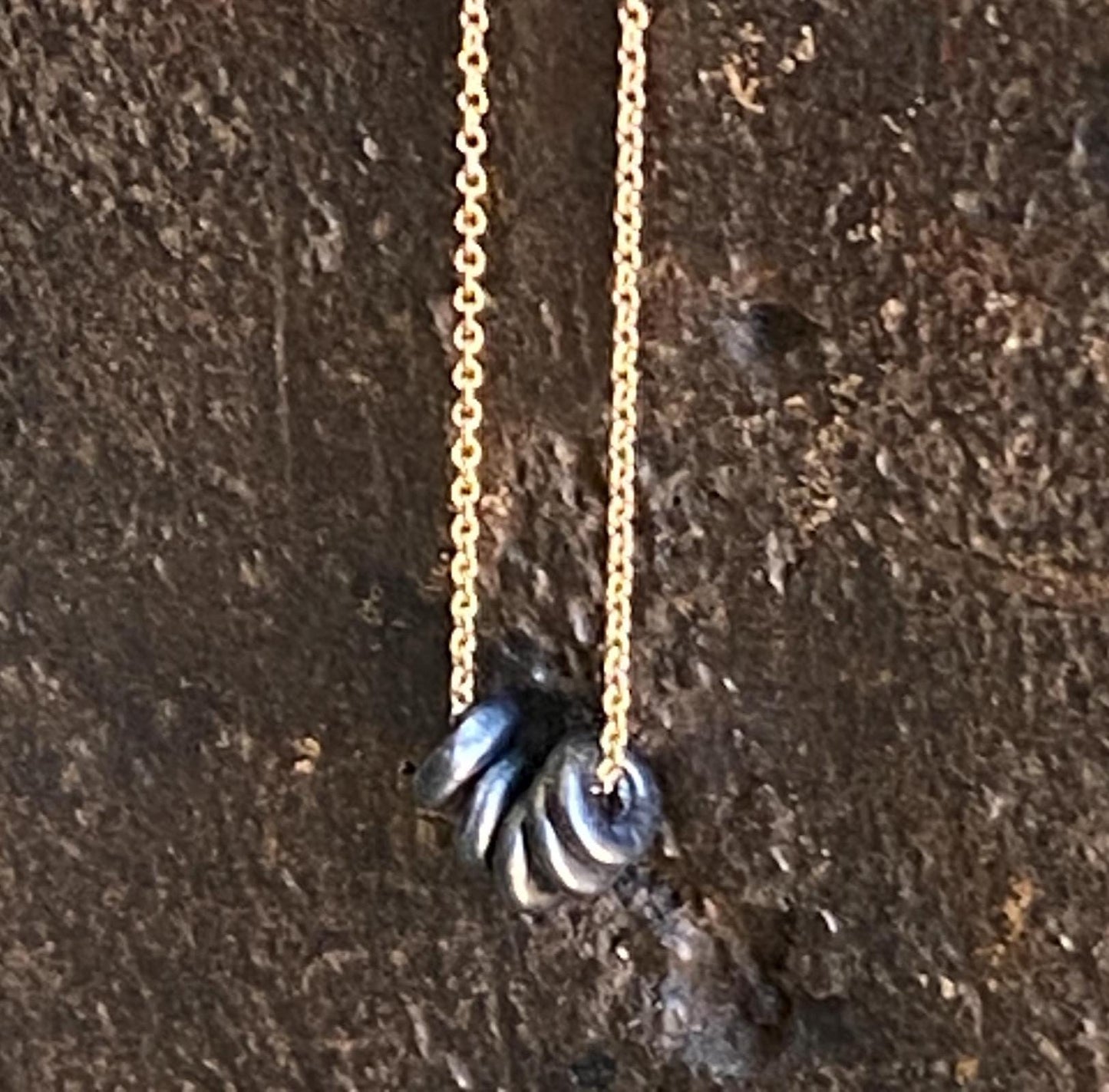 Sterling Silver Disc Necklace "Linked" by iNk Jewelry