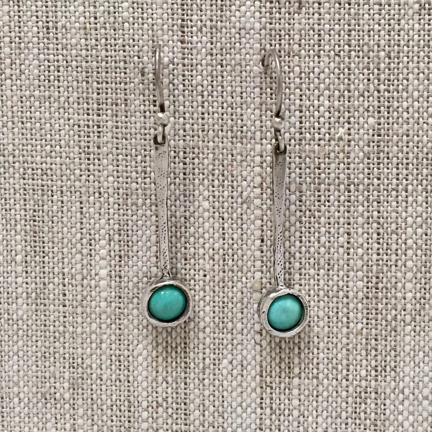Tic Tok Earrings Sterling Silver Gemstone Dangle Long Drop by iNk Jewelry