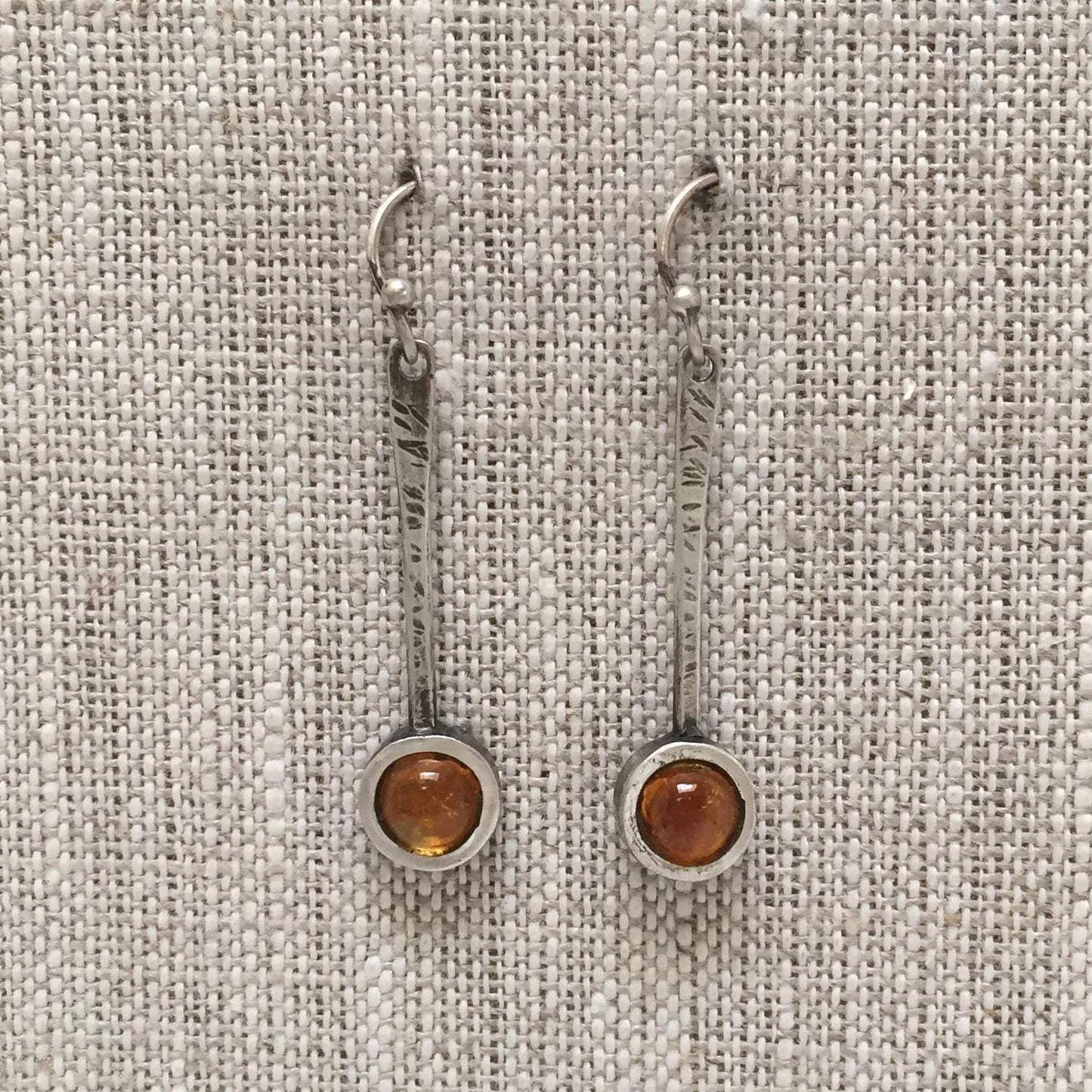 Tic Tok Earrings Sterling Silver Gemstone Dangle Long Drop by iNk Jewelry