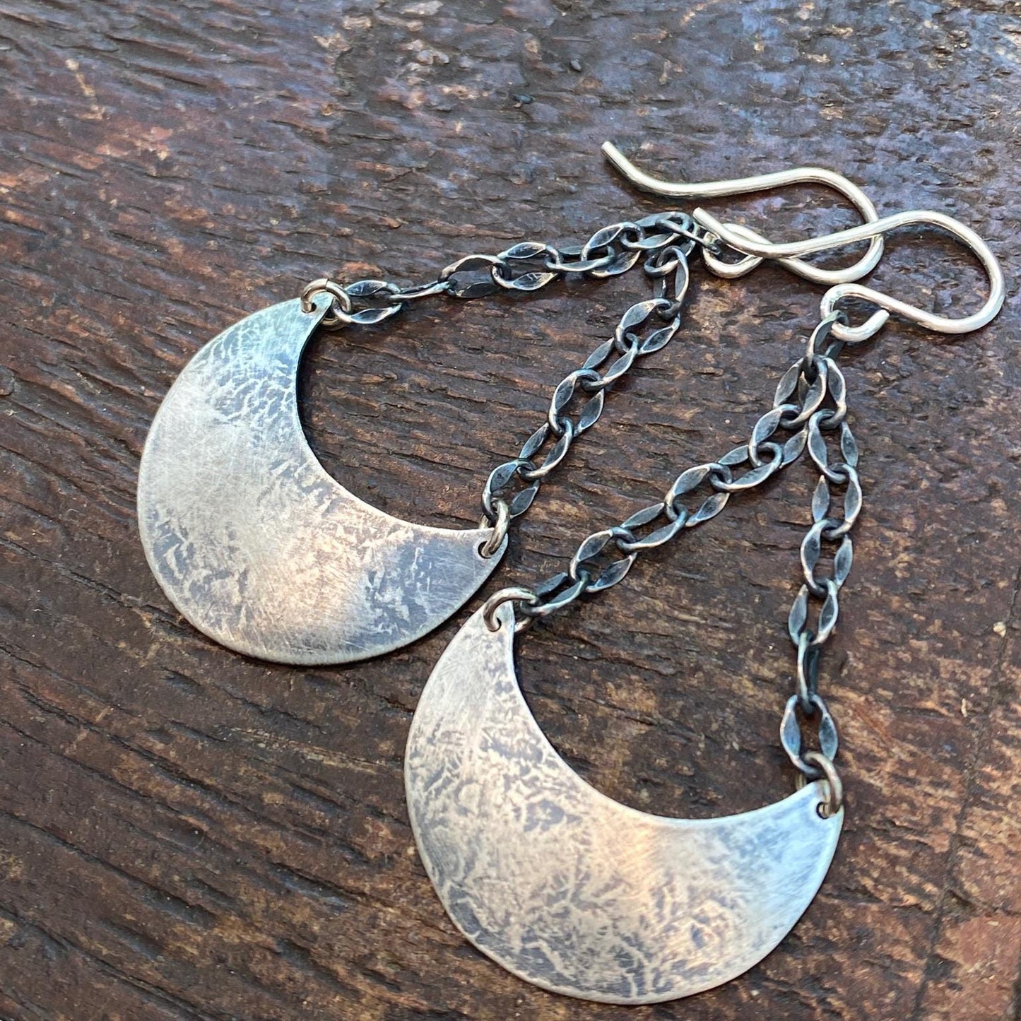 Cresent Rocking Sterling Silver Earring "Luna" by iNk Jewelry