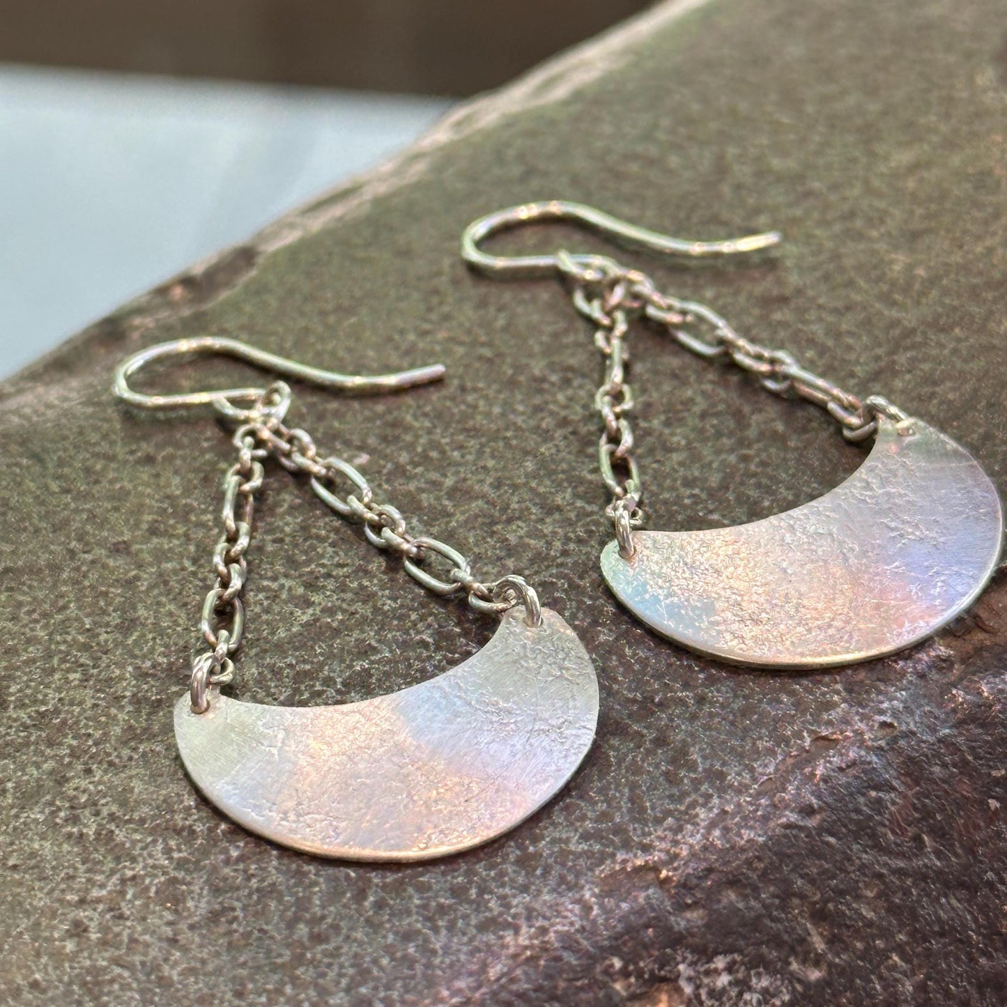 Cresent Rocking Sterling Silver Earring "Luna" by iNk Jewelry