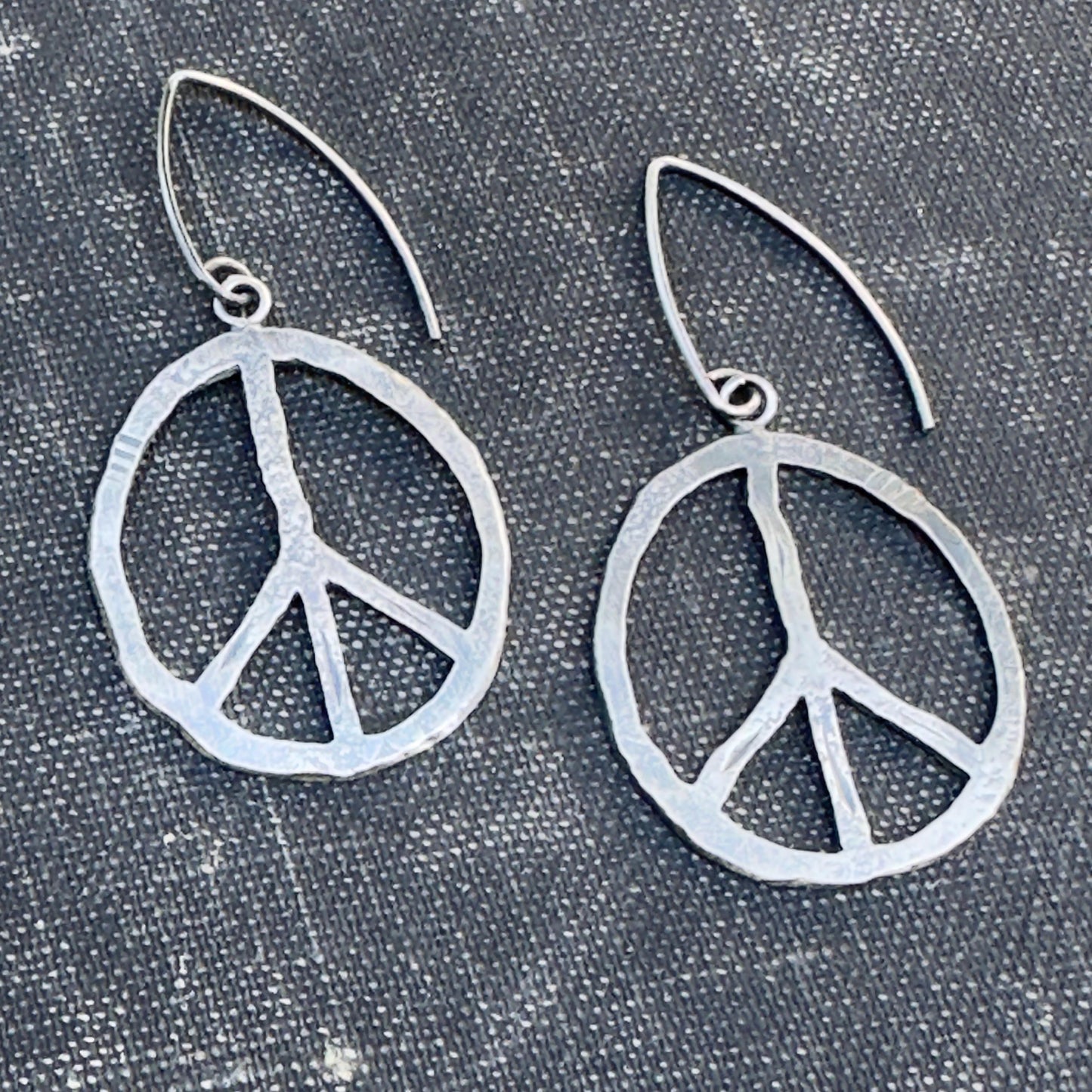 Longing for Peace Sterling Silver Statement Earrings by iNk Jewelry