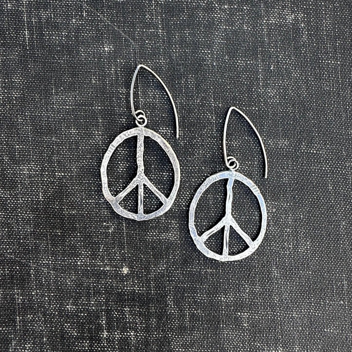 Longing for Peace Sterling Silver Statement Earrings by iNk Jewelry