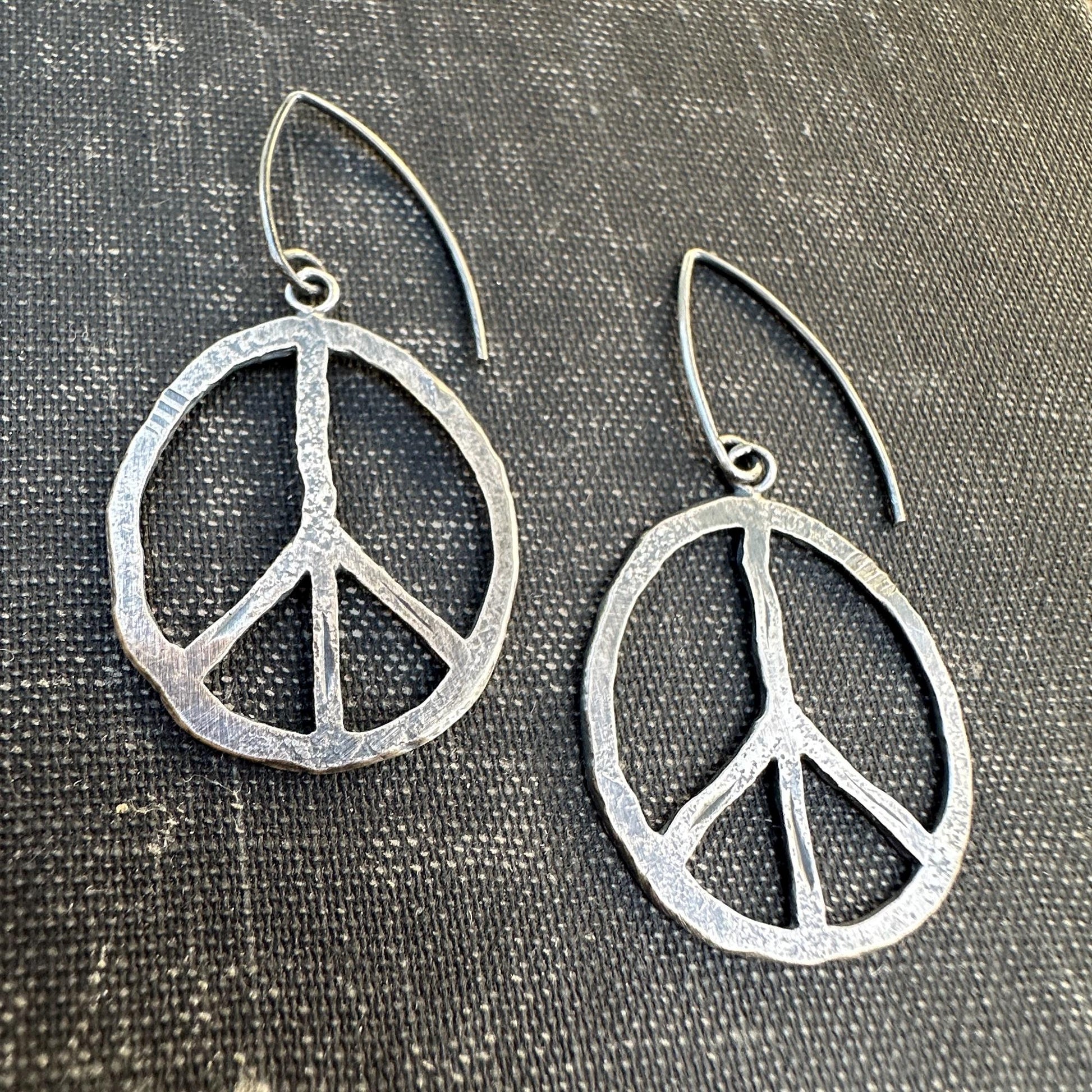 Longing for Peace Sterling Silver Statement Earrings by iNk Jewelry