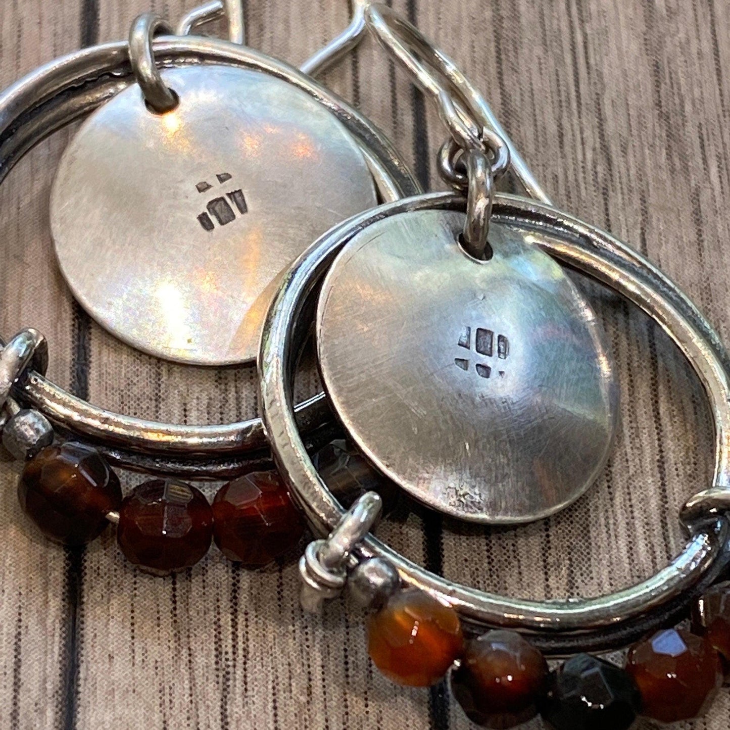 Carnelian Earrings in Solid Sterling Silver Soul - by iNk Jewelry