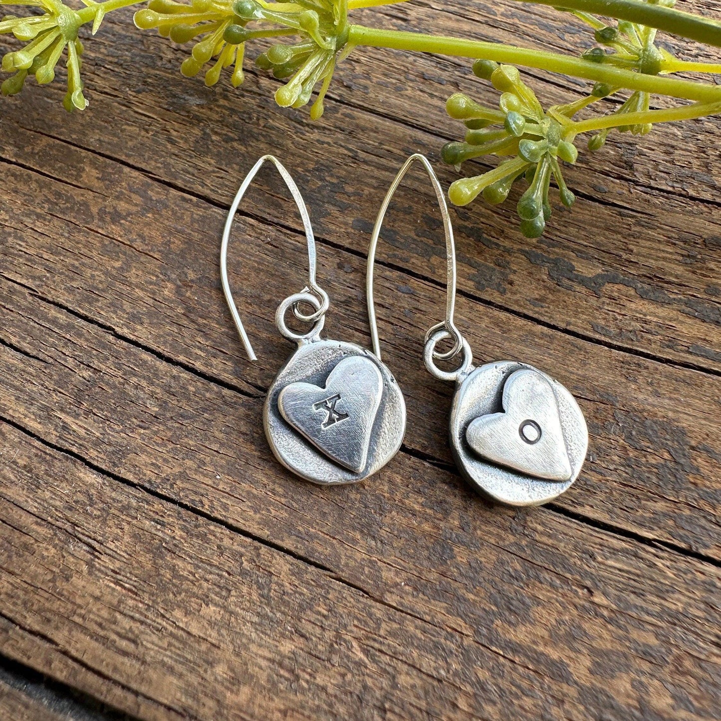 Love Letters Heart Sterling Silver Earrings by iNk Jewelry