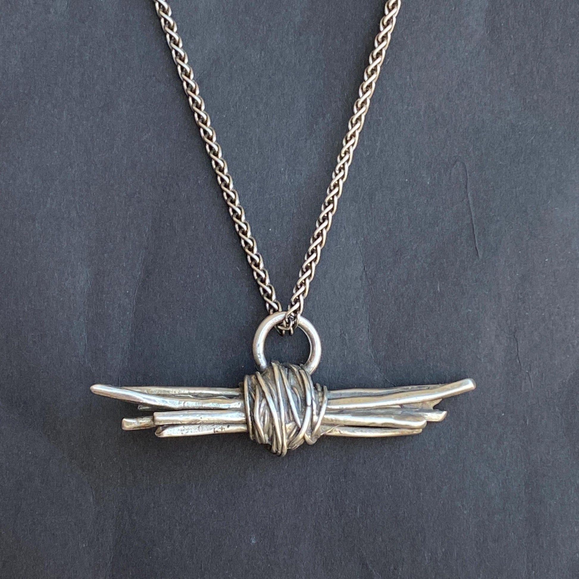 Twig Bundle Family Unity & Strength Necklace - Sterling Silver by iNk Jewelry