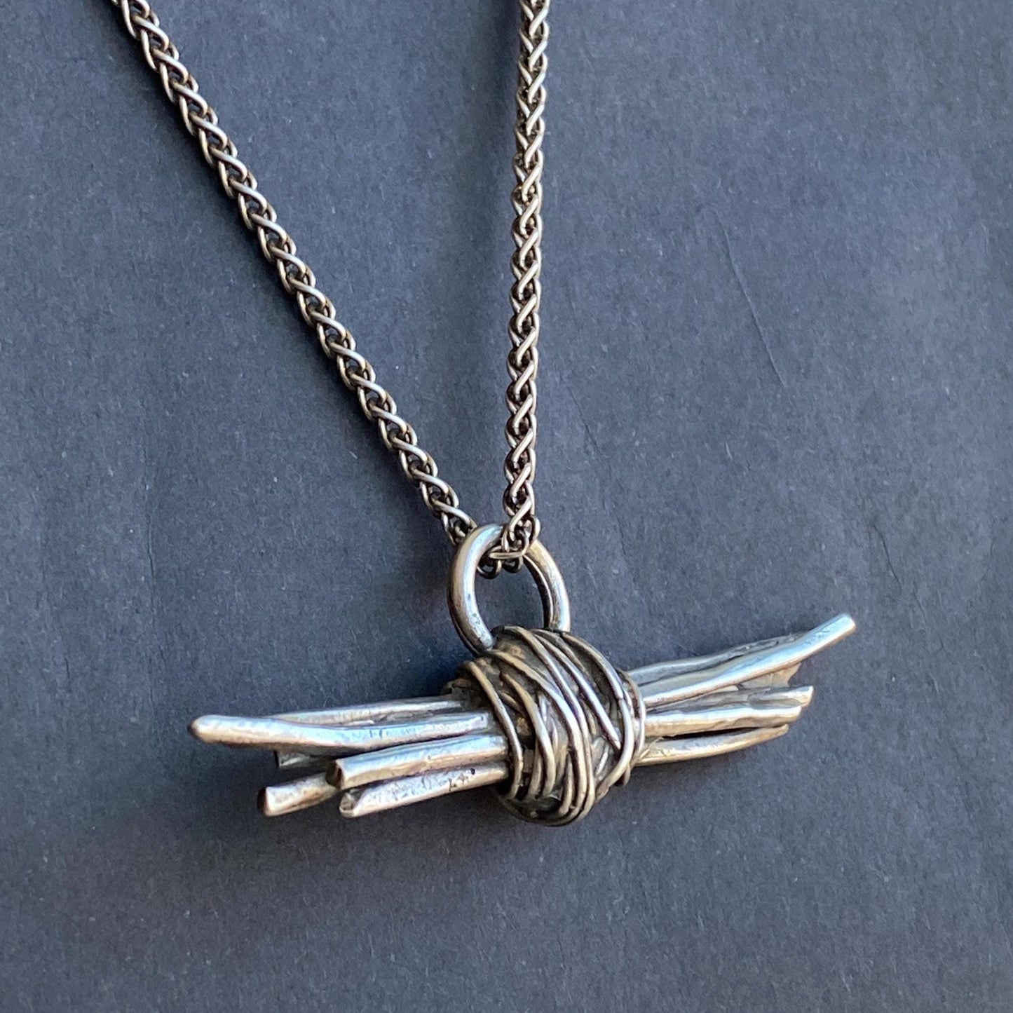 Twig Bundle Family Unity & Strength Necklace - Sterling Silver by iNk Jewelry