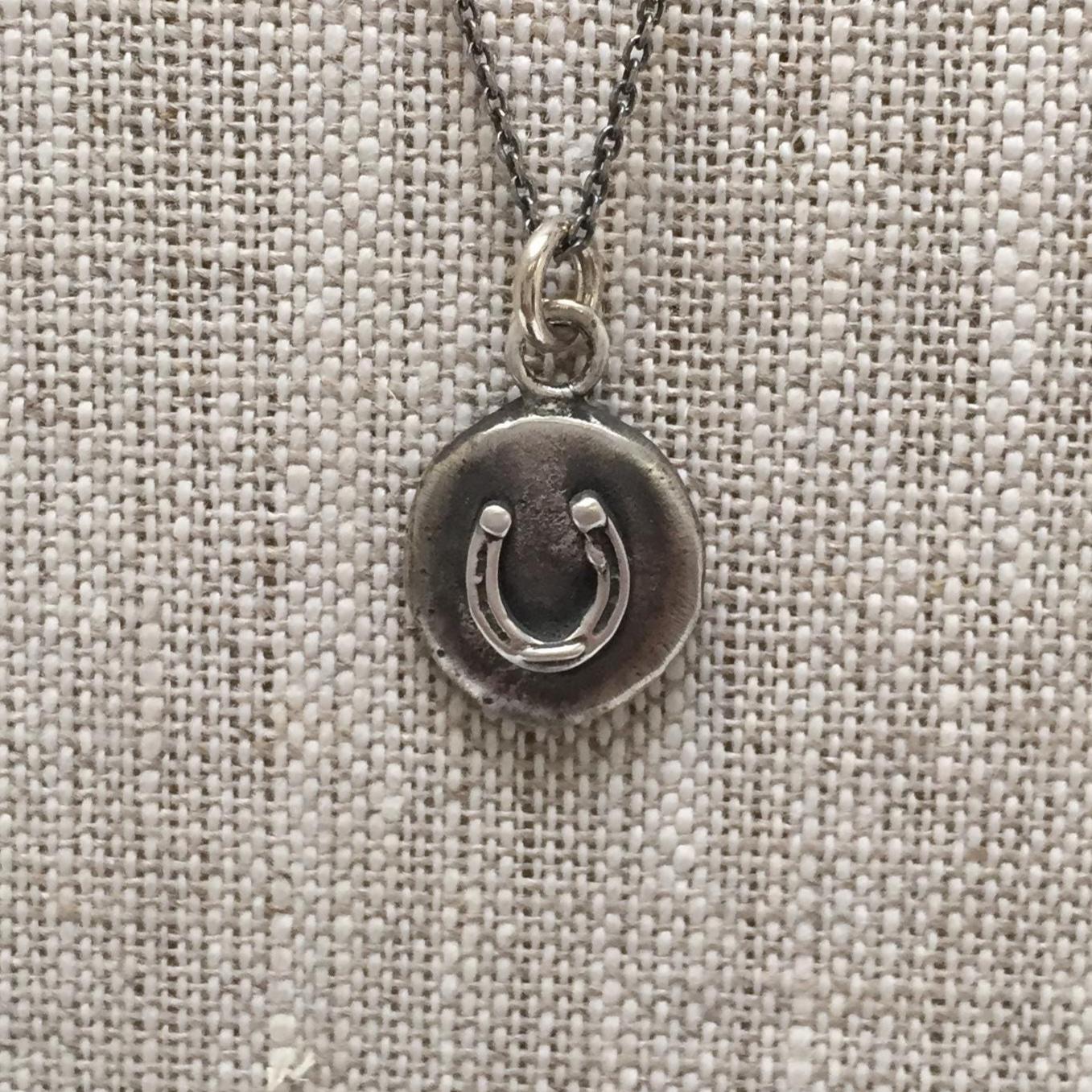 Horseshoe Cutie Sterling Silver Coin Necklace – Petite Lucky Charm by iNk Jewelry