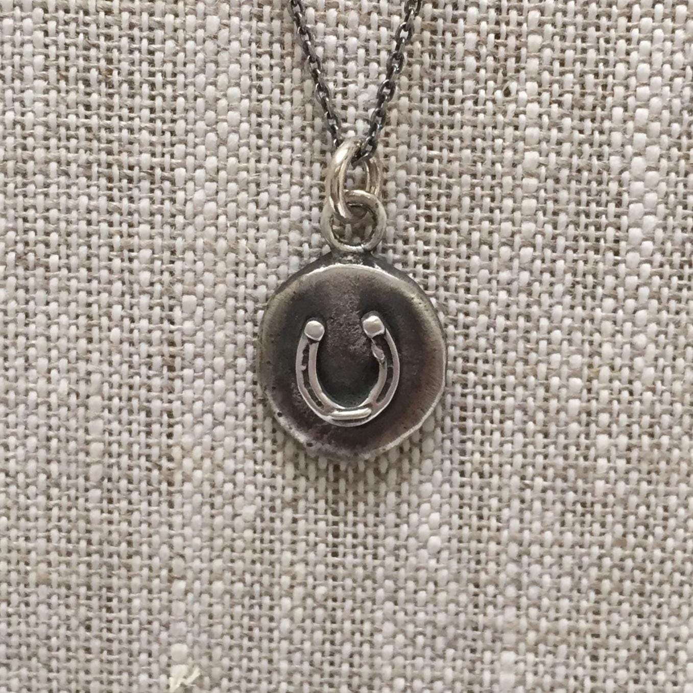 Horseshoe Cutie Sterling Silver Coin Necklace – Petite Lucky Charm by iNk Jewelry