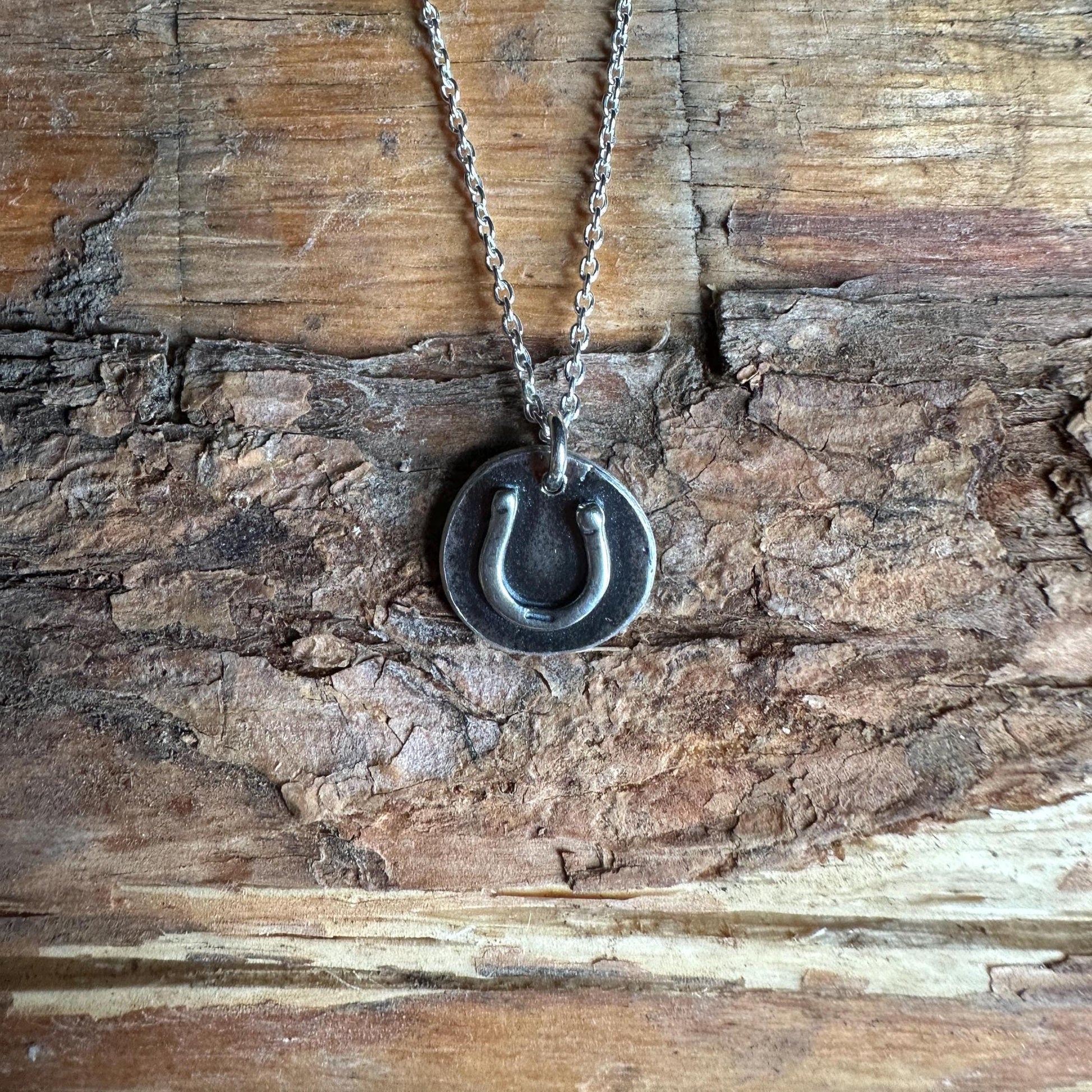 Horseshoe Cutie Sterling Silver Coin Necklace – Petite Lucky Charm by iNk Jewelry
