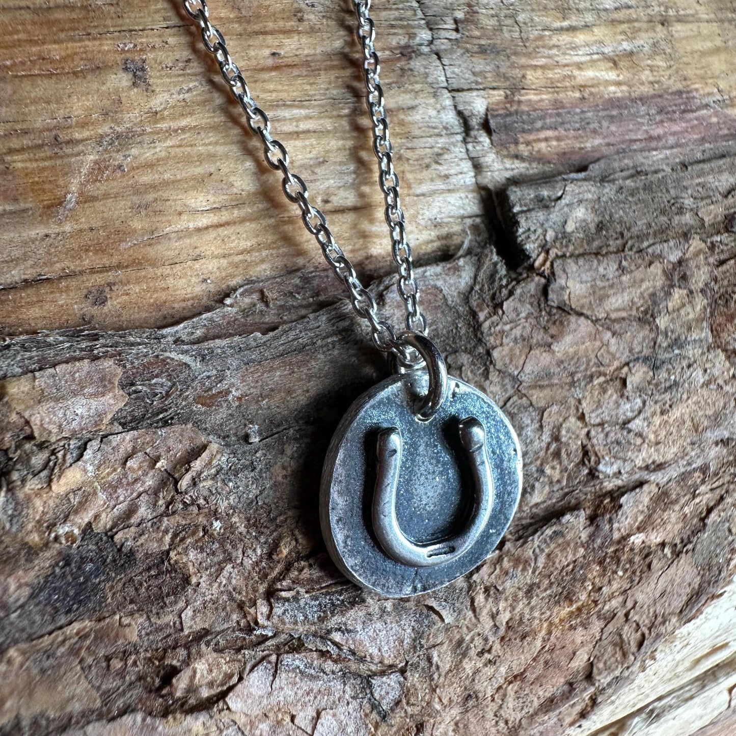 Horseshoe Cutie Sterling Silver Coin Necklace – Petite Lucky Charm by iNk Jewelry