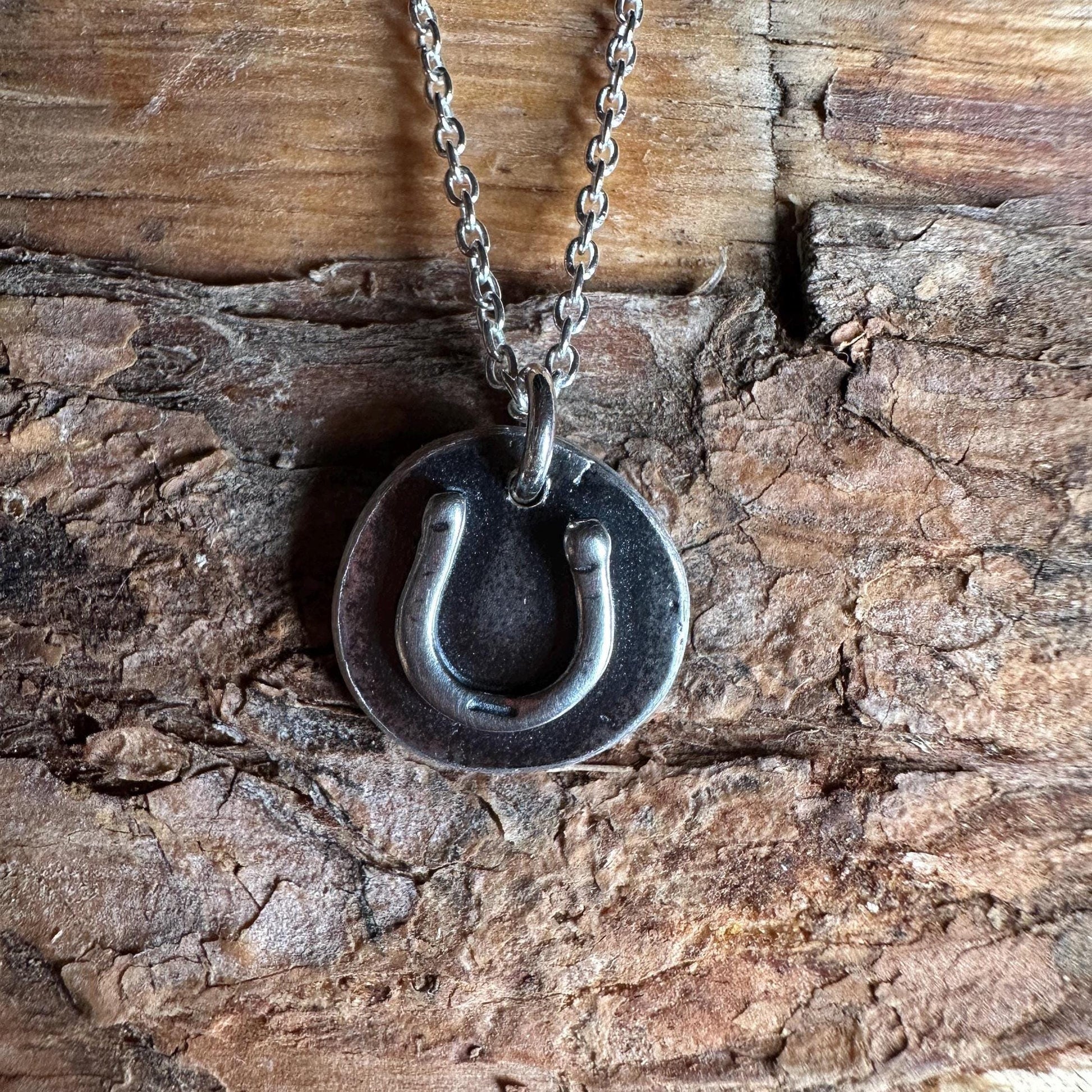 Horseshoe Cutie Sterling Silver Coin Necklace – Petite Lucky Charm by iNk Jewelry
