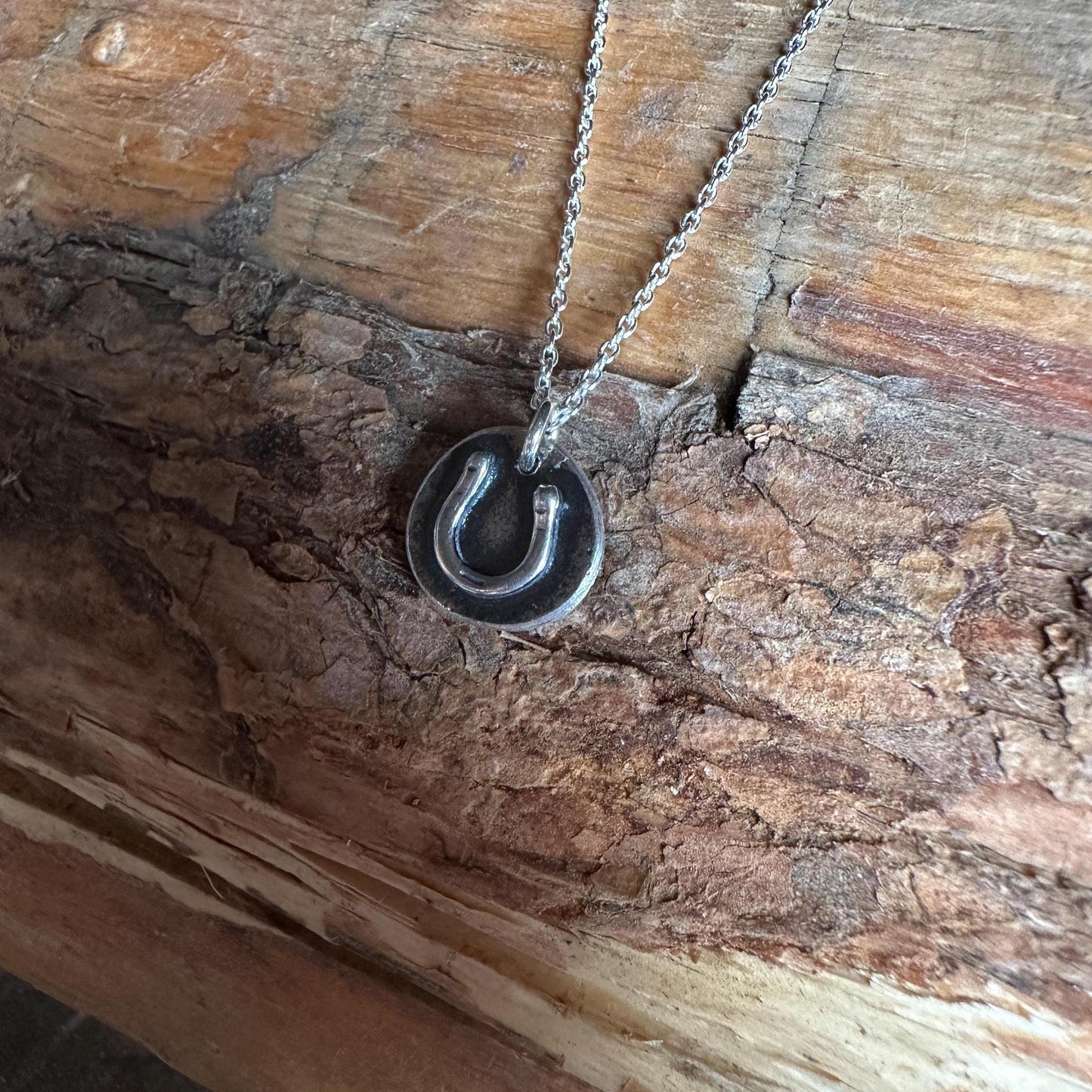 Horseshoe Cutie Sterling Silver Coin Necklace – Petite Lucky Charm by iNk Jewelry