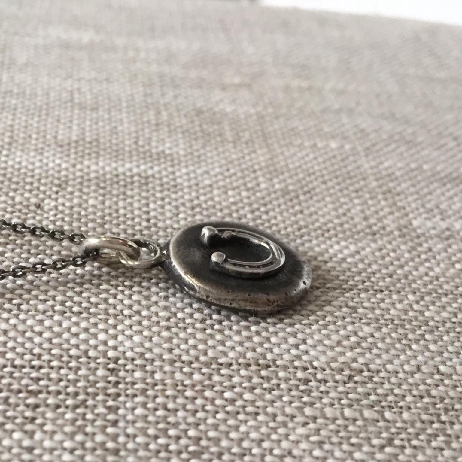 Horseshoe Cutie Sterling Silver Coin Necklace – Petite Lucky Charm by iNk Jewelry