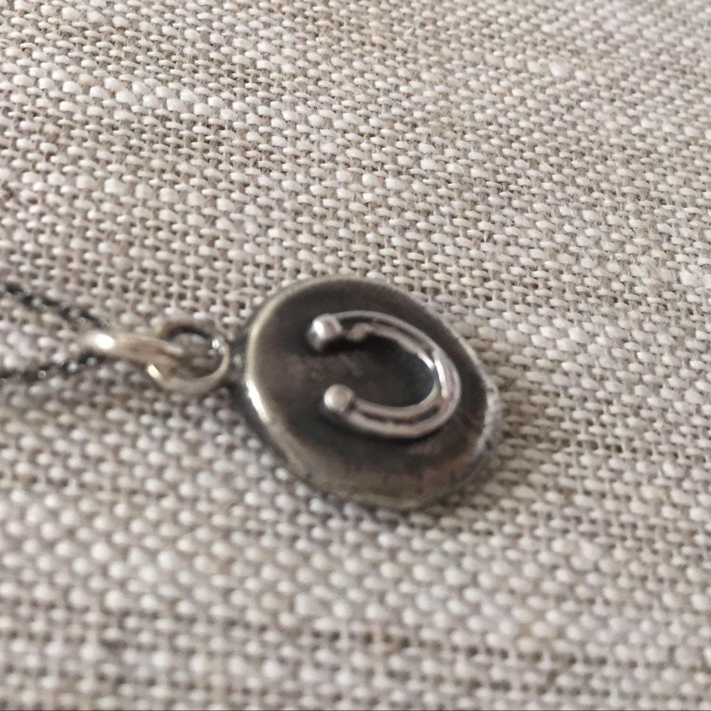 Horseshoe Cutie Sterling Silver Coin Necklace – Petite Lucky Charm by iNk Jewelry