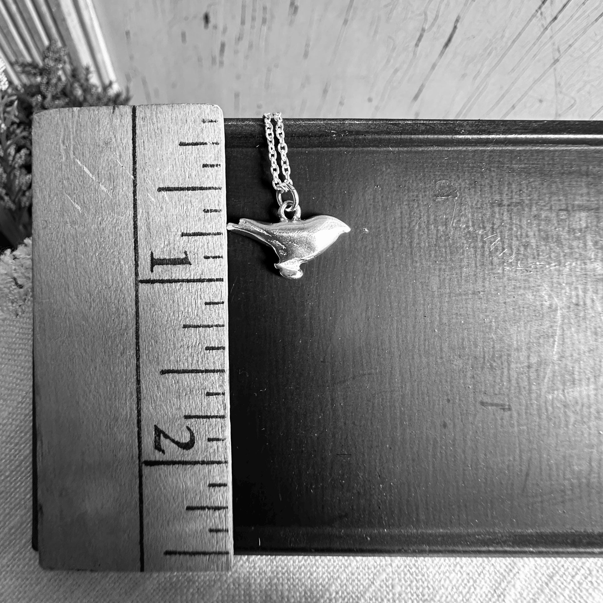 Bird Lover Gift | Sterling Silver Bird Pendant Necklace, Handmade by iNk Jewelry