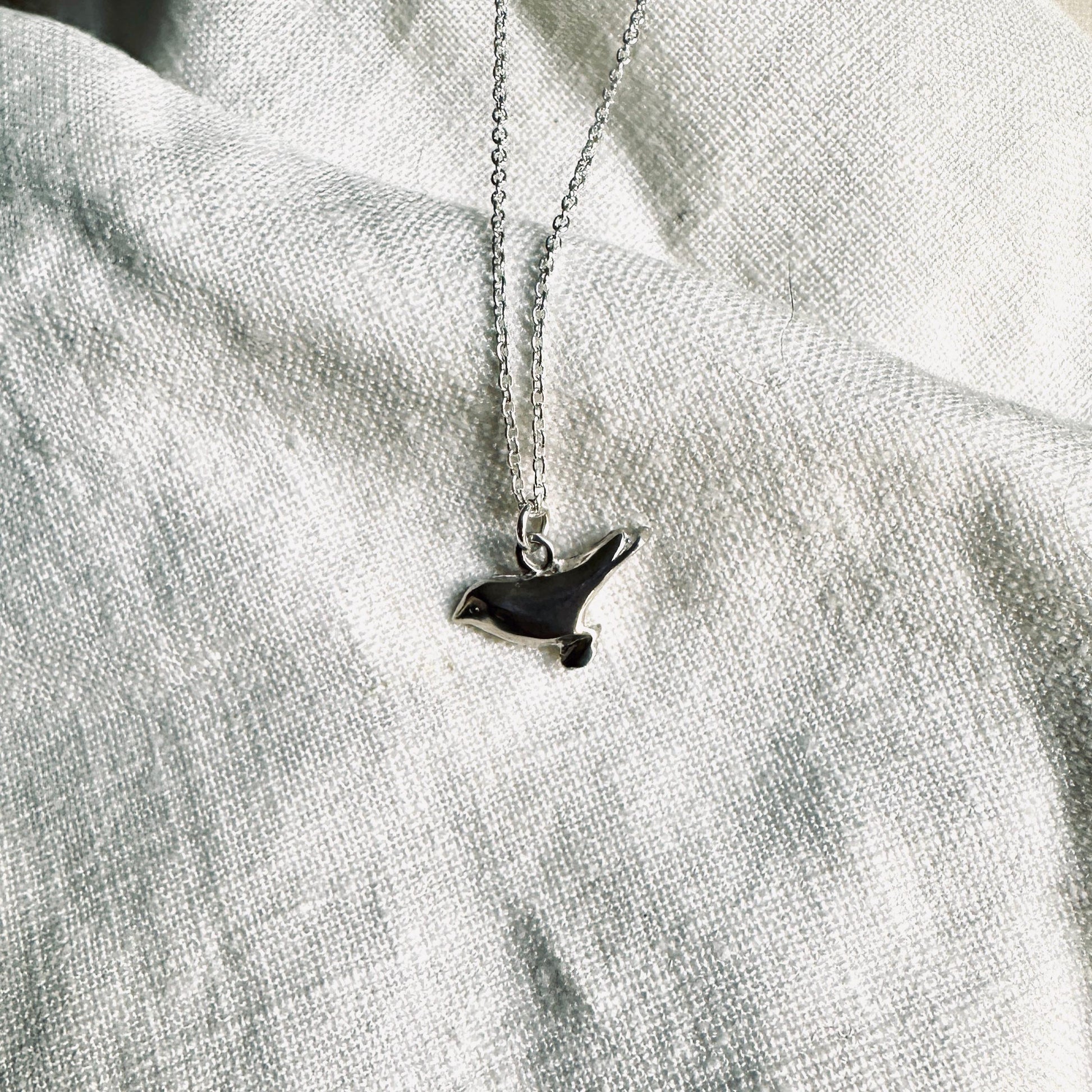 Bird Lover Gift | Sterling Silver Bird Pendant Necklace, Handmade by iNk Jewelry