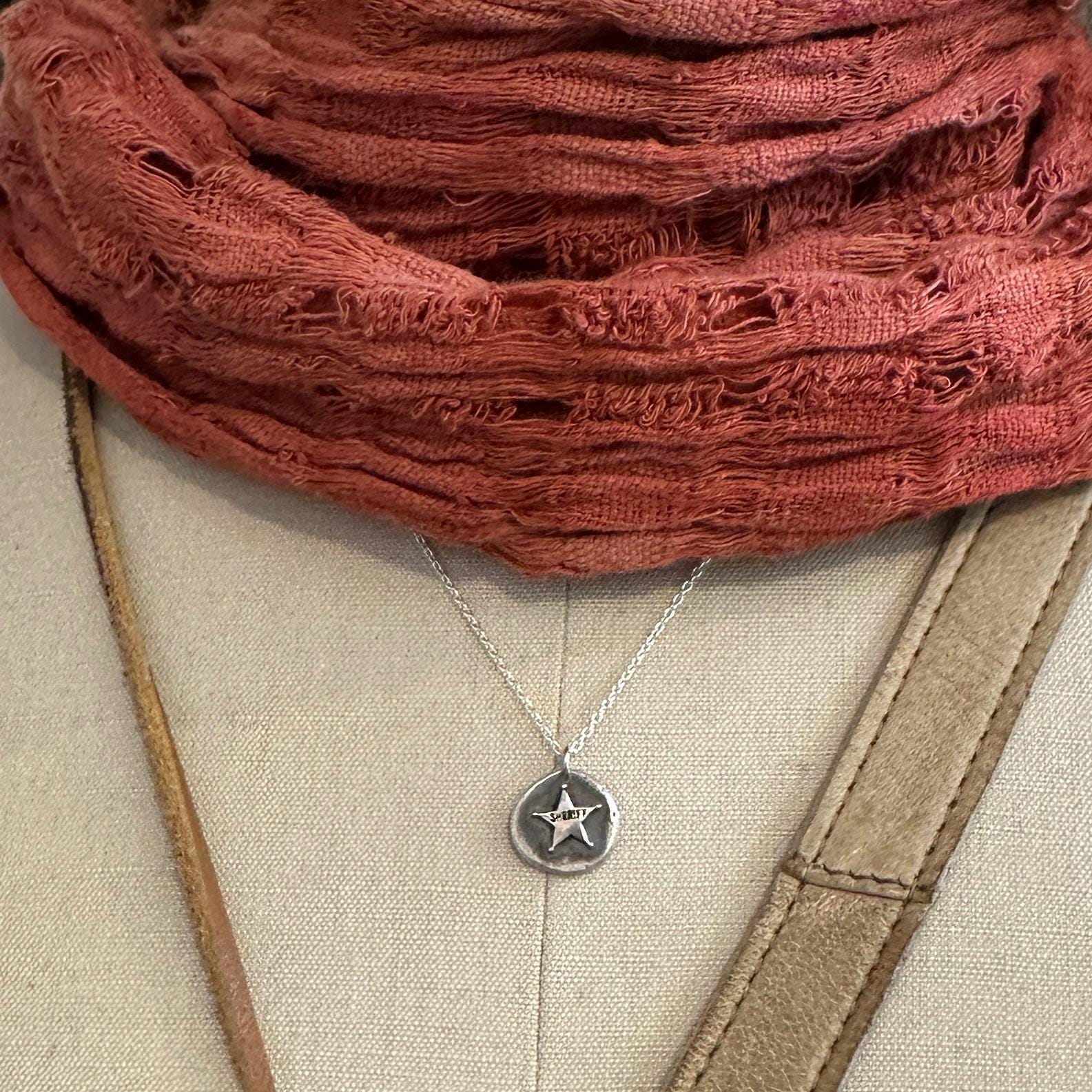 Sheriff Cutie Sterling Silver Badge Necklace by iNk Jewelry
