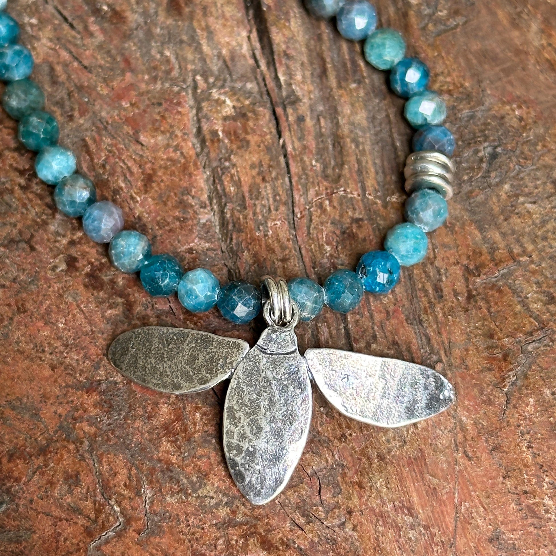 True North Sterling Compass and Raw Emerald Necklace by iNk Jewelry