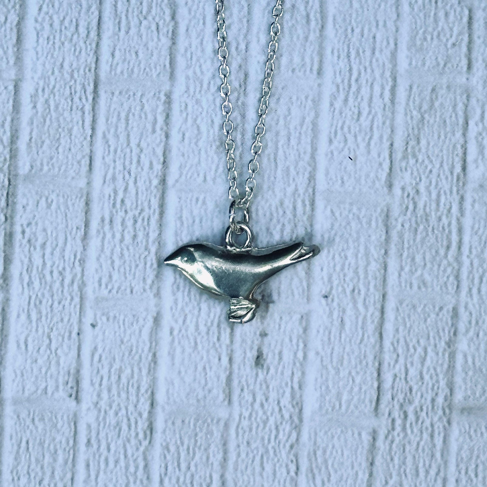 Bird Lover Gift | Sterling Silver Bird Pendant Necklace, Handmade by iNk Jewelry