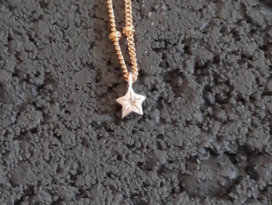 Stardust dainty star Necklace, Handmade by iNk Jewelry
