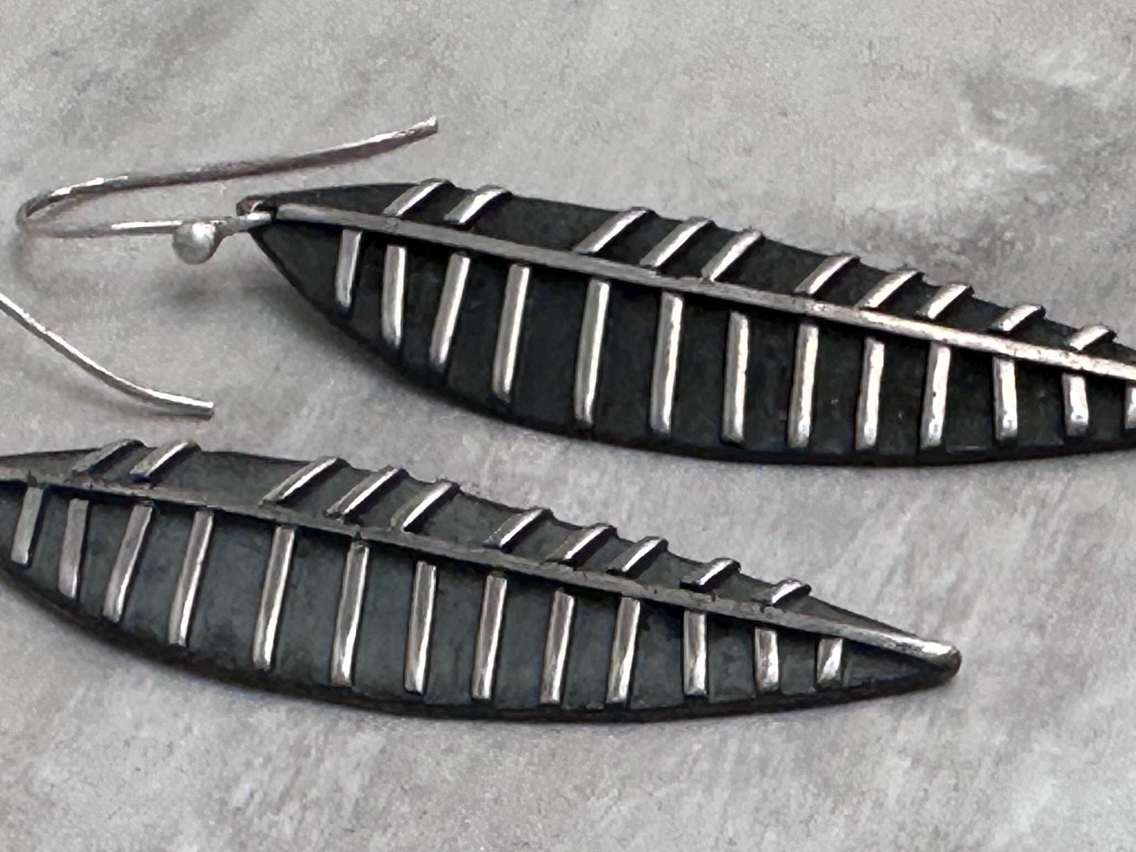 Dainty Sterling Silver Tiny Lisbeth Earrings – Textured Drop Dangle by iNk Jewelry