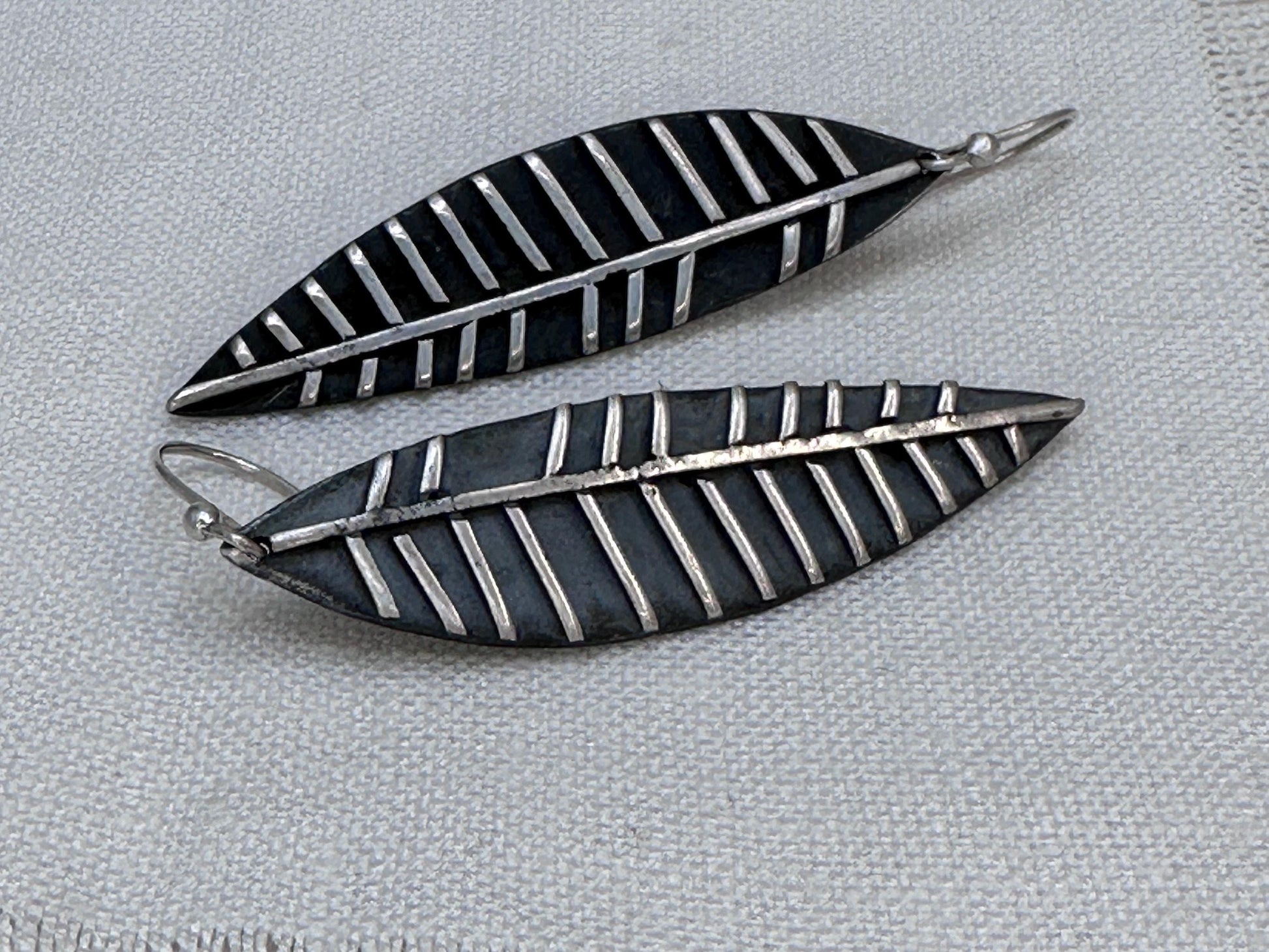 Dainty Sterling Silver Tiny Lisbeth Earrings – Textured Drop Dangle by iNk Jewelry