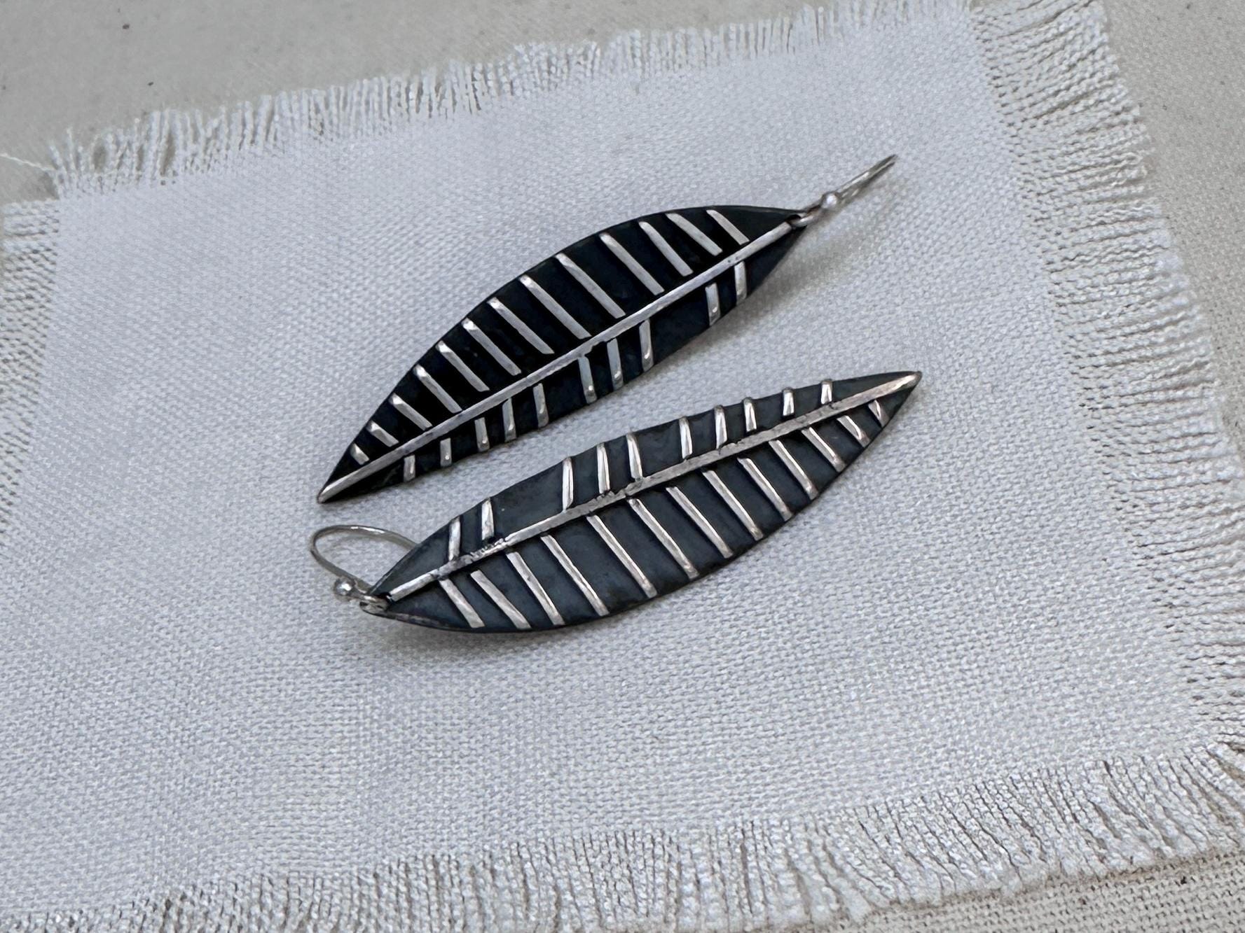 Dainty Sterling Silver Tiny Lisbeth Earrings – Textured Drop Dangle by iNk Jewelry