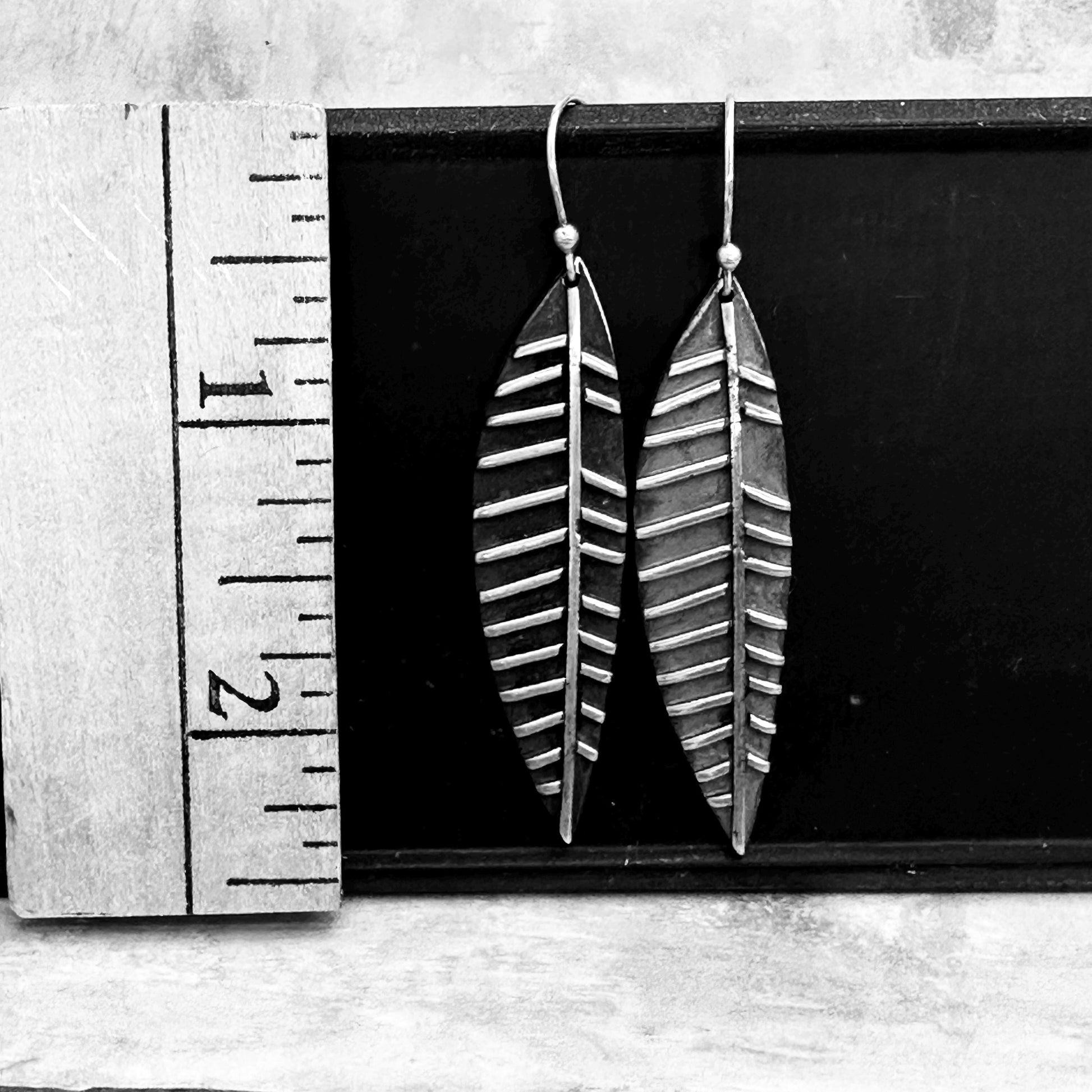Dainty Sterling Silver Tiny Lisbeth Earrings – Textured Drop Dangle by iNk Jewelry