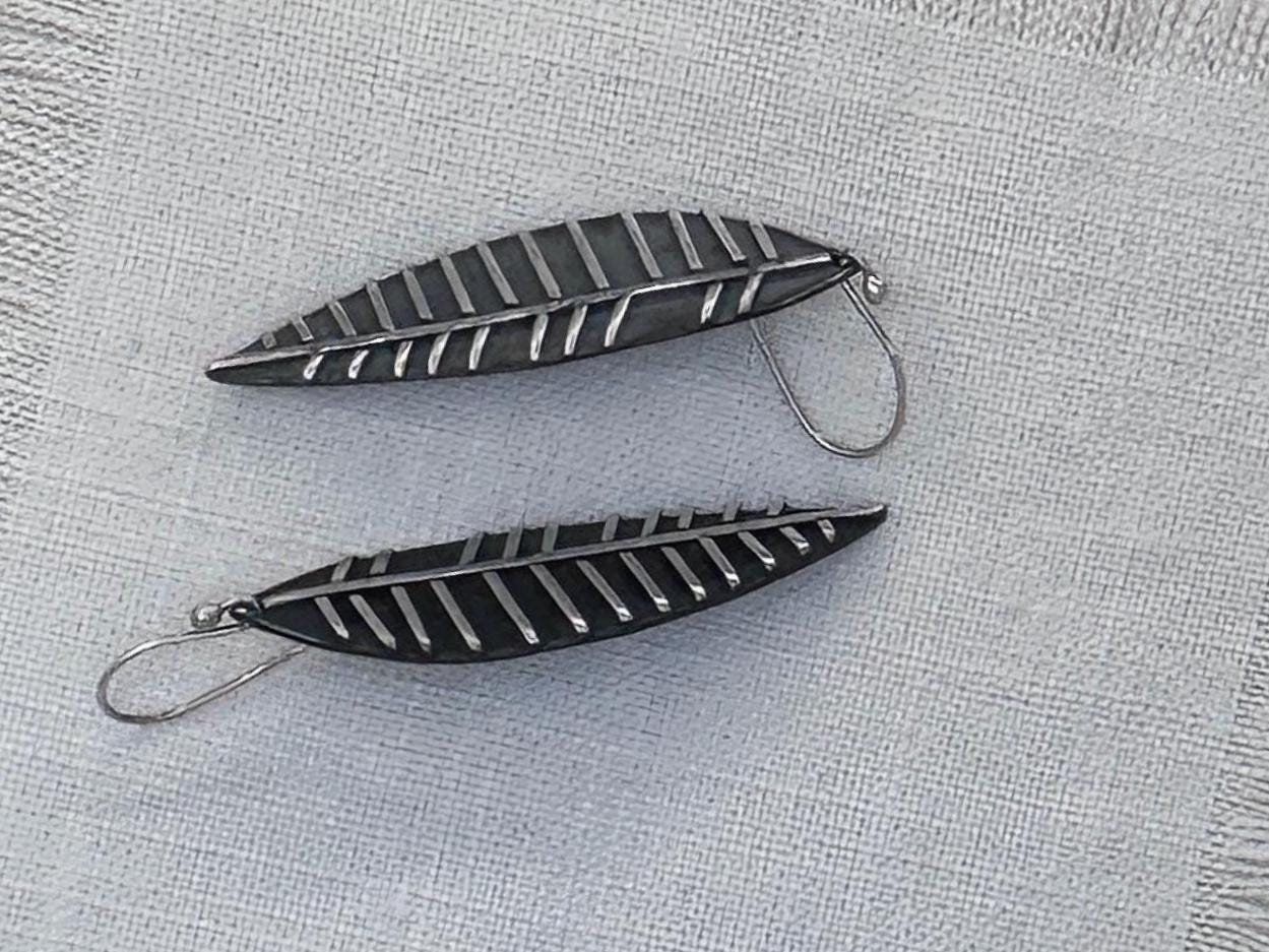 Dainty Sterling Silver Tiny Lisbeth Earrings – Textured Drop Dangle by iNk Jewelry
