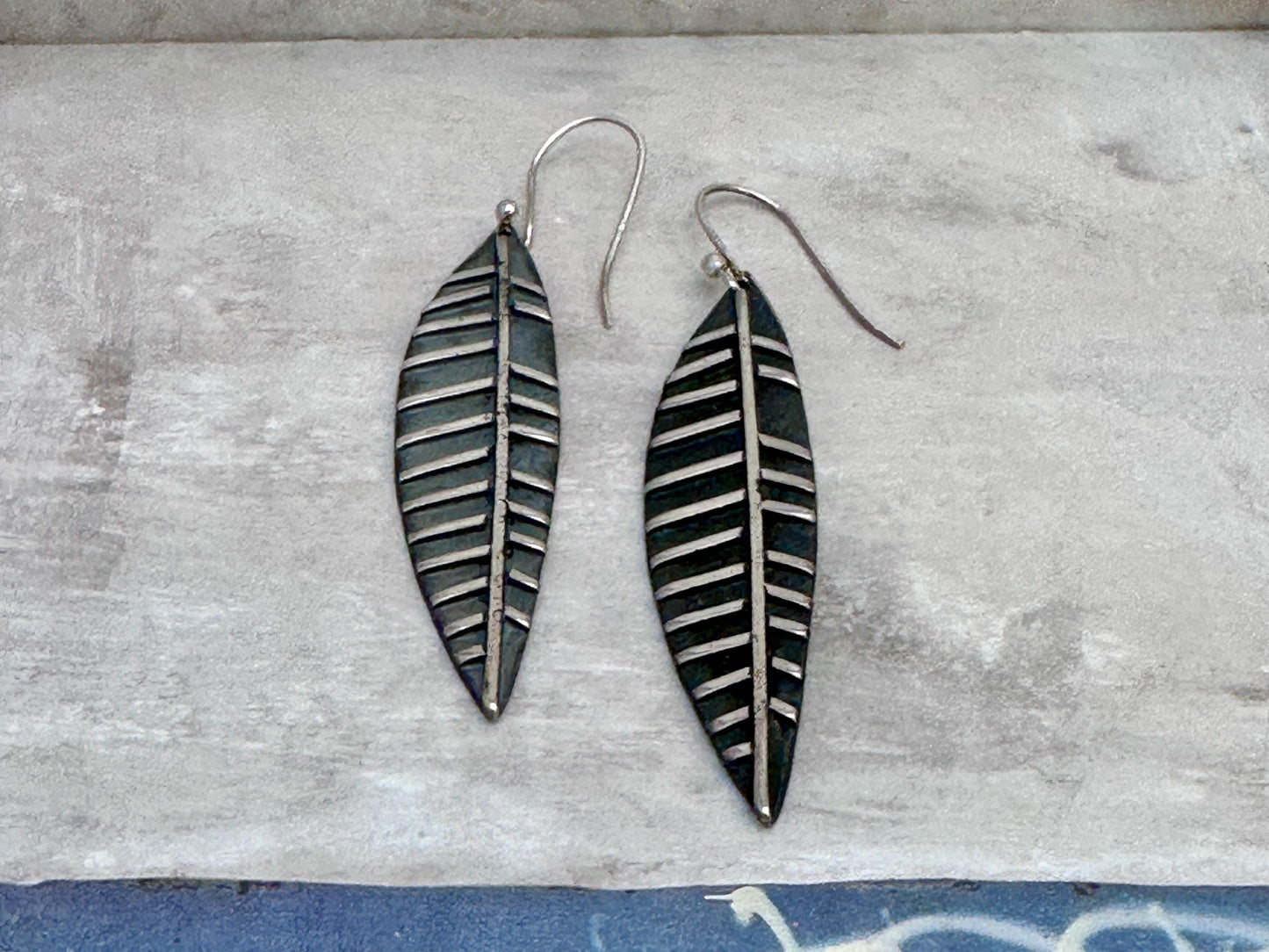 Dainty Sterling Silver Tiny Lisbeth Earrings – Textured Drop Dangle by iNk Jewelry