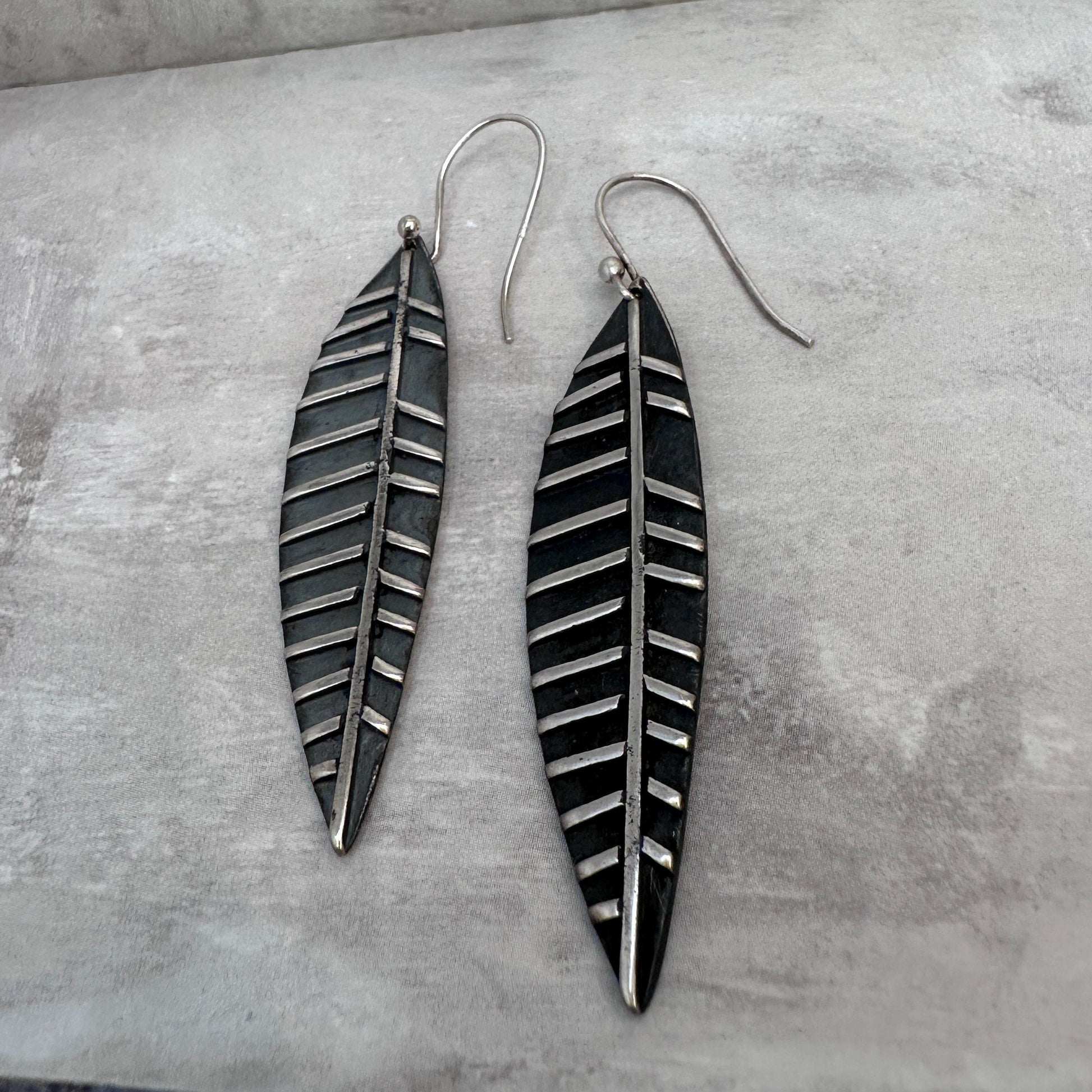 Dainty Sterling Silver Tiny Lisbeth Earrings – Textured Drop Dangle by iNk Jewelry