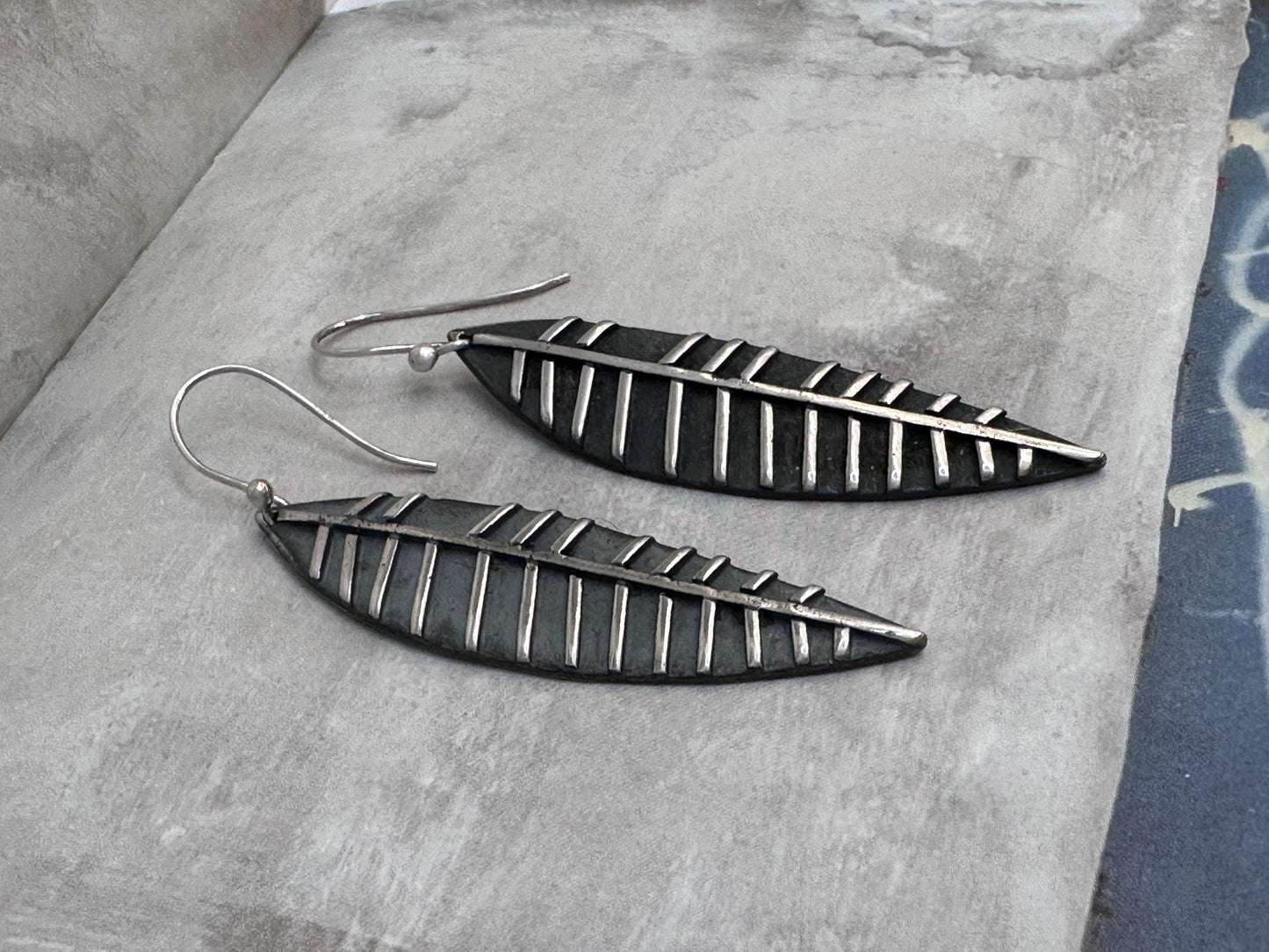 Dainty Sterling Silver Tiny Lisbeth Earrings – Textured Drop Dangle by iNk Jewelry