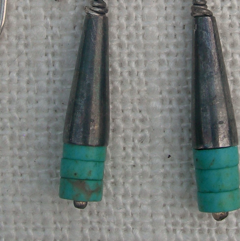 PEEK Sterling Silver Turquoise Earrings by iNk Jewelry