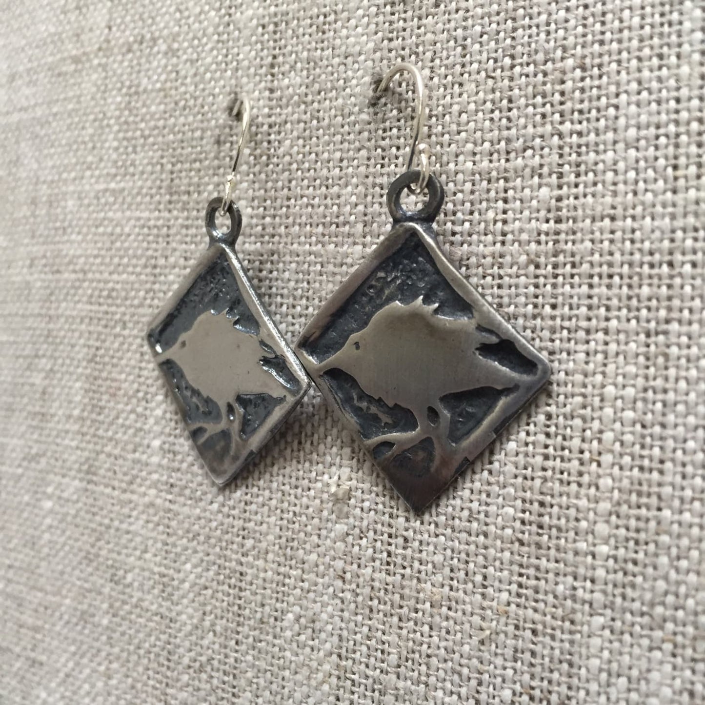 Tiny Crow Earrings for Bird Lovers - Sterling Silver by iNk Jewelry