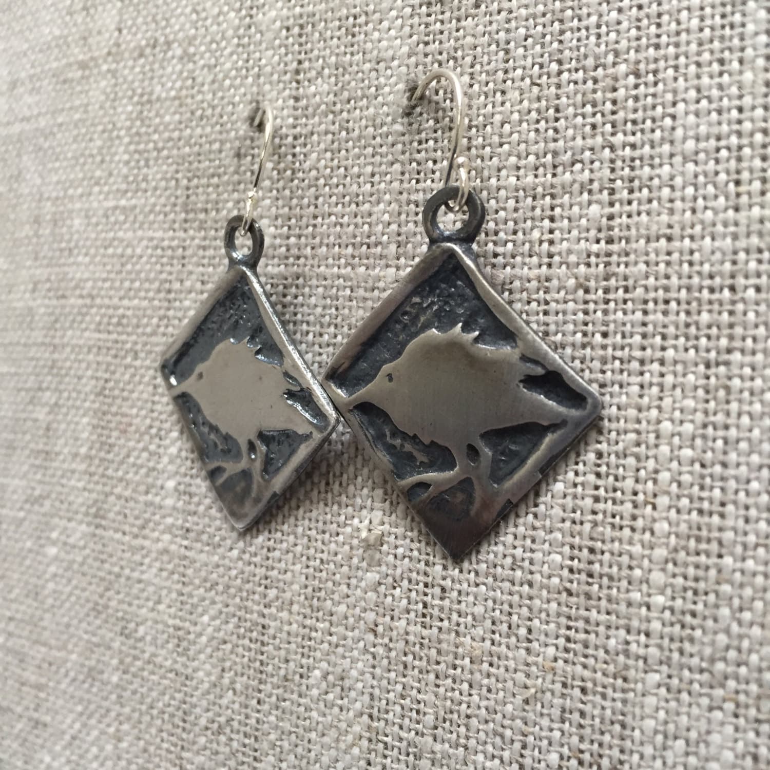 Tiny Crow Earrings for Bird Lovers - Sterling Silver by iNk Jewelry