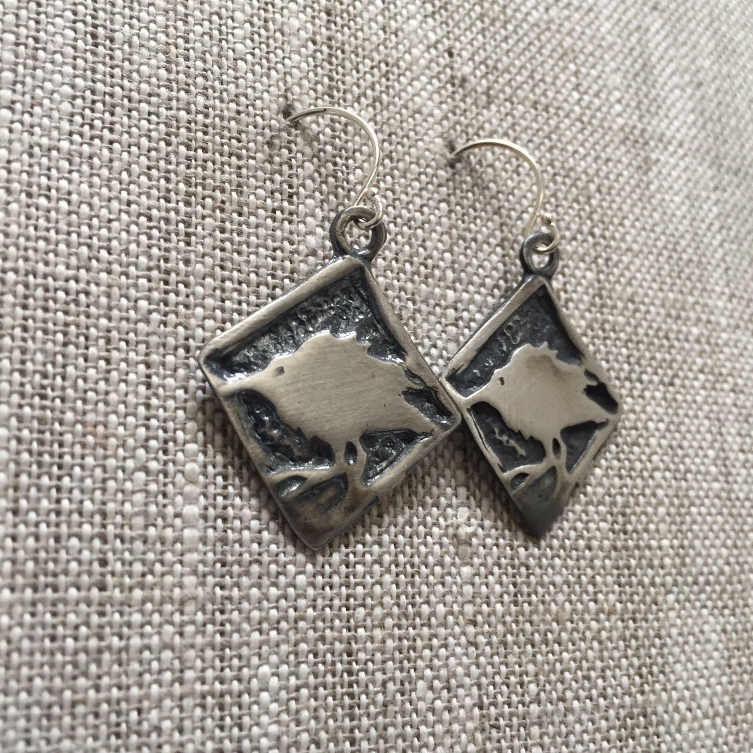 Baby Crow Earrings for Bird Lovers - Sterling Silver by iNk Jewelry