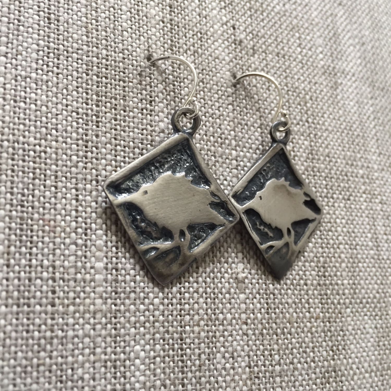 Baby Crow Bird Sterling Silver Earrings by iNk Jewelry